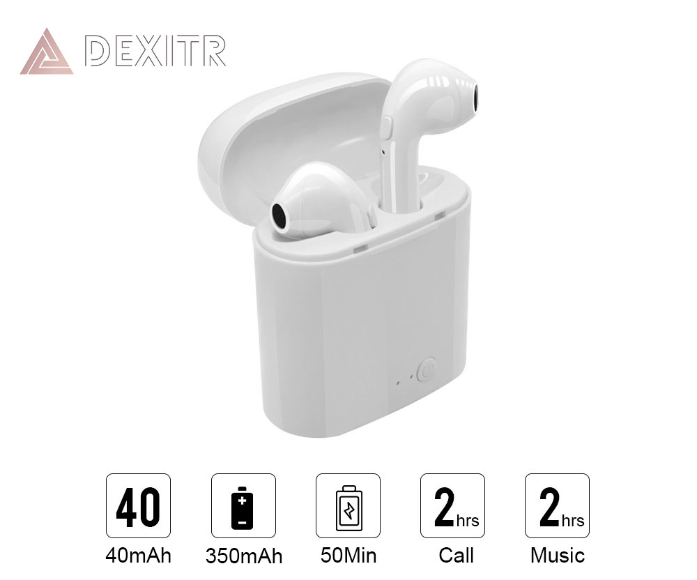 Wireless Earbuds with Charging Case Bluetooth Earphones in-Ear with Mic for Running Microphone Mini Sports Hands-Free Noise Cancelling Headset Sweatproof Compatible iOS Android Smartphone