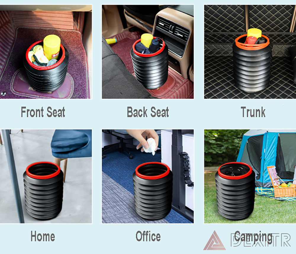 Car Bin Foldable Trash Can Storage Container Organizer Multi-Function Collapsible Bucket Use for Car Washing Garbage Fishing Outdoor Camping