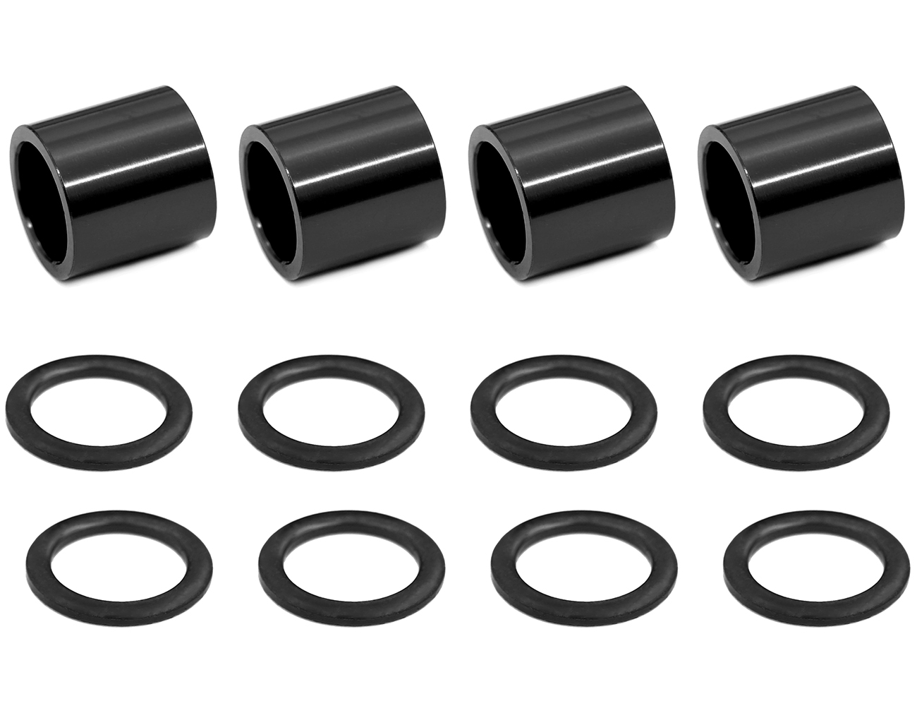Colored Bearing Spacers and Washers Lightweight Speed Hardware Kit for Skateboards and Longboards 4 Spacers + 8 Washers